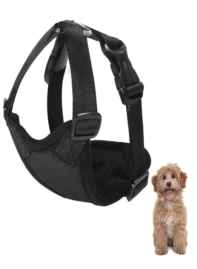 Maxxlite Harness Vest for Puppies Adjustable Soft Nylon Puppy with Hook and Loop Straps (Medium Black) (Harness Length 9 inch) - Image 1